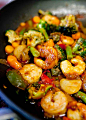 Foodie!! / Szechuan Shrimp Stir Fry With Fried Rice Recipe