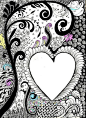 Zentangle Heart and the weed.