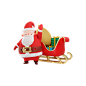 国外卡通3D立体圣诞老人节日装饰元素树礼物插画免抠psd设计素材-淘宝网