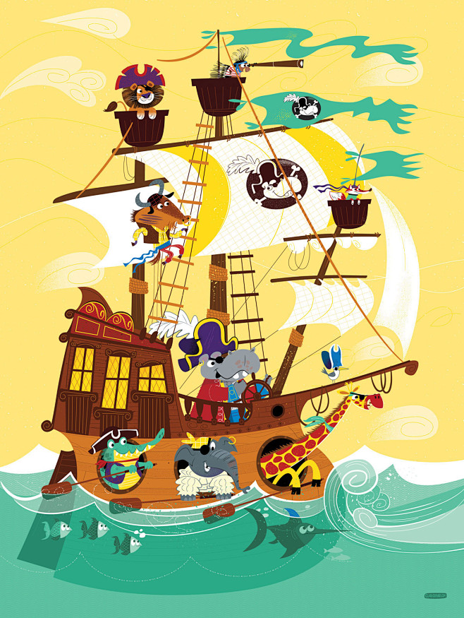 Animal Pirate Ship A...