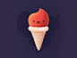 Happy Ice Cream! cone cones lick ice-cream happy smile face character emoji procreate illustration icon