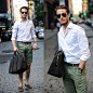 Adam Gallagher - Boatshoe, Similar Here   > Shorts, Shirt, Sunglasses, Jack Spade Duffle - Spade