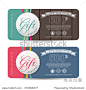Gift voucher template with colorful pattern,cute gift voucher certificate coupon design template,Collection gift certificate business card banner calling card poster,Vector illustration