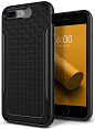 Amazon.com: iPhone 8 Plus Case / iPhone 7 Plus Case Caseology [Apex Series] Slim Protective Dual Layer Cover Secure Grip Geometric Design for Apple iPhone 8 Plus (2017) / iPhone 7 Plus (2016) - Black / Warm Gray: Cell Phones & Accessories