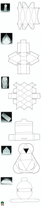 9种包装盒展开图 刀模模切设计图
