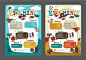 Cute colorful kids meal menu template Premium Vector