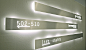 STRIPE - Range of metal or Plexiglass signs with cut out lettering. Led technology