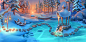 Snow Lake, Samuel PIRLOT - PETROFF : Runner 2D Smurf Epic Run by Ubisoft Paris <br/>Make all Backgrounds, Assets, Props, UI,during  more of one year on this game.<br/>- respect and adapt the Artistic direction<br/>- understant players fe