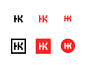 HK monogram h k redesign typography logo letters monogram