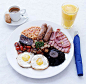 完整的英国早餐
走遍世界各地，对于早餐，也可以有这么多花样，给你不一样味蕾盛宴。
完整的英国早餐，通常一定有豆类，香肠，熏肉，鸡蛋，蘑菇，土豆煎饼和吐司。当然，要搭配一杯茶。
