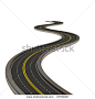 stock photo : Abstract Asphalted Road isolated on white background