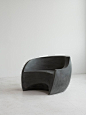 Black Foundry Chair Fiberglass by Vladimir Kagan for Ralph Pucci