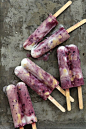 Blueberry Cabernet Cheesecake Popsicles