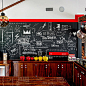 厨房挺另类的，改动的时候，保留了原有的胡桃木厨柜，上面了一层黑板漆，弄成一块小黑板吧，可以在上面涂鸦，然后粉尘什么的这里就不再讨论了。 - 分享 - 蘑菇爱家居
