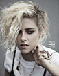 #杂志大片# ELLE China September 2016 : #Kristen Stewart#. 克里斯汀·斯图尔特《ELLE世界时装之苑》9月下-“无因的反叛”.白金色短发造型很好看啊~ 摄影: @ZACK张悦