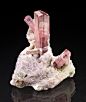 Elbaite with Lepidolite from Afghanistan 
by Dan Weinrich