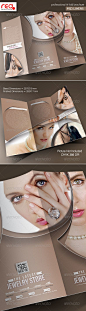 Jewelry Shop Trifold Brochure Template - Corporate Brochures@北坤人素材