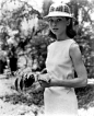 Audrey Hepburn in the Belgian Congo during the making of The Nun's Story 1959. Photo by Leo Fuchs.