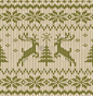 矢量无缝针织图案的鹿