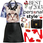 A fashion look from December 2013 featuring tie dye t shirts, leather skirt and platform shoes. Browse and shop related looks.