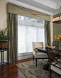 Classy-ing up a traditional window treatment with sleek cornice I Lois Pade- Decorating Den Interiors: 