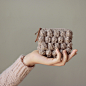 Simple Crochet Clutch - Greyish Beige - Nawanowe