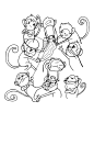 9 Monkeys : This was a commission for Blue Monkey T-shirt line. 