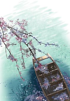鱼俞木-花瓣网|陪你做生活的设计师 古风水彩插画〕作者 鱼俞