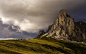 General 1600x1000 nature landscapes mountains Dolomites, Italy clouds dark dark mountain pass cabins