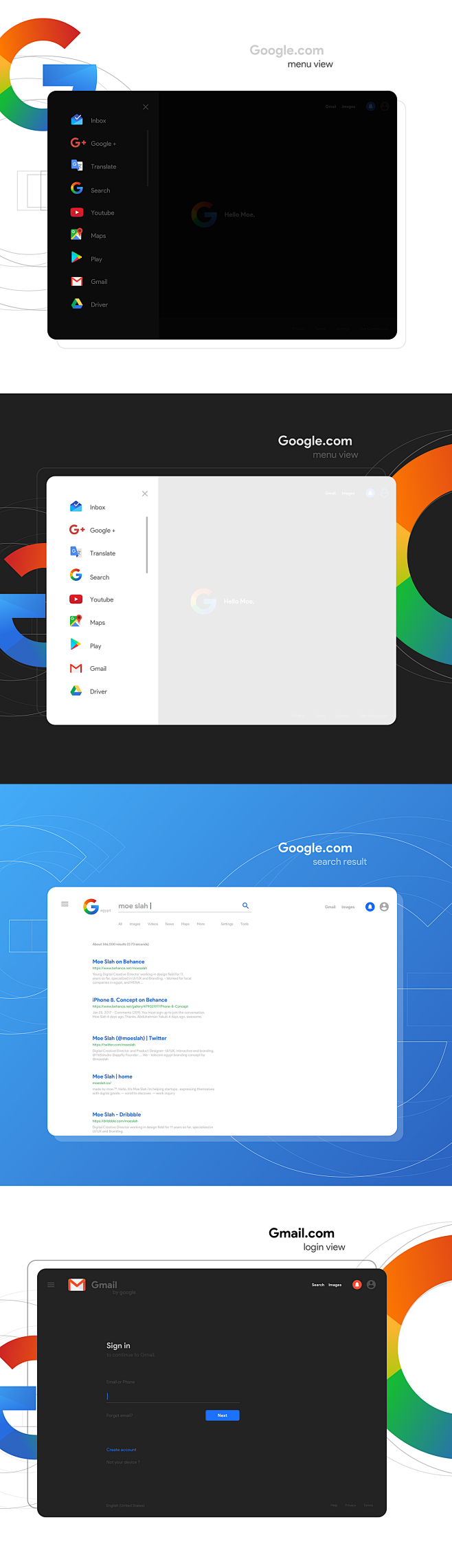 Google new look — UI...