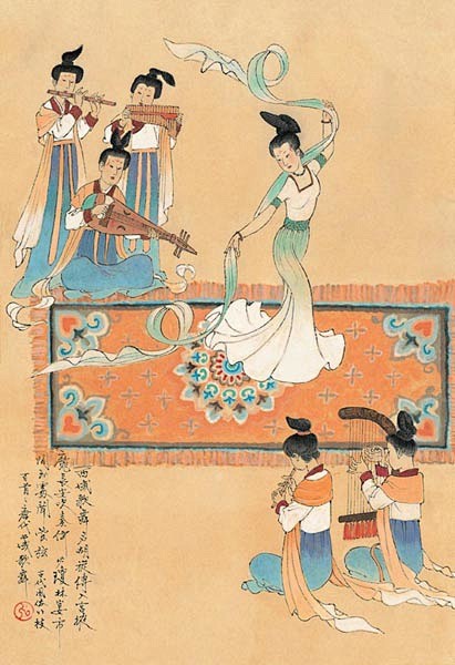 中国古代风俗百图
八十九　唐　西域歌舞
...