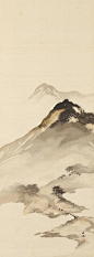 Mountain Landscape with Bridge by Odake Chikuha, 1878-1936 尾竹竹坡 Japan