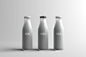 Milk Bottle Packaging Mock-Up : 3 Psd Files (One Bottle, Multiple Bottles1, Multiple Bottles 2)Changeable Bottle Cap ColorEditable via Smart Object The background and items on scene are editable via smart object. Simply copy and paste your design and you 