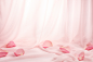 玫瑰花与粉色丝绸背景图片设计_玫瑰花与粉色丝绸背景图片模板_玫瑰花与粉色丝绸背景图片素材