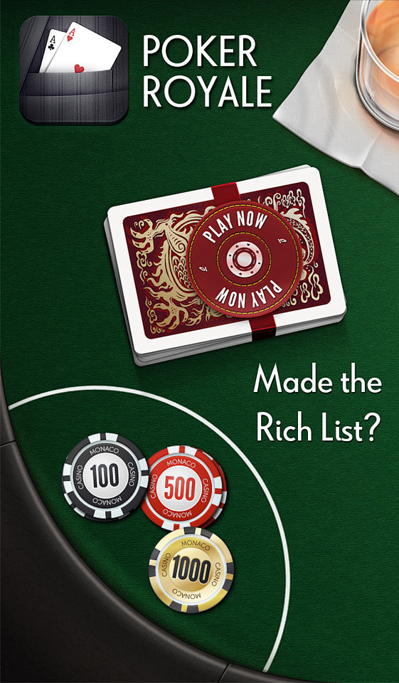 皇家扑克游戏手机界面设计，来源自黄蜂网h...