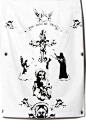白色十字架印花半身裙-最搭配