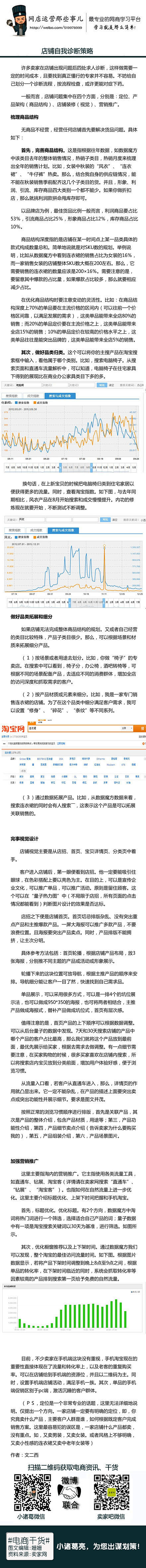 【网店运营：店铺自我诊断策略】一般而言，...