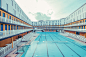 MOLITOR : Interior photographs showing a painterly and cinematic look of the newly renovated and legendary Piscine Molitor swimming pool located in Porte Molitor, 16th arrondissement of Paris, France. Made in Paris 2017 during a short trip. 