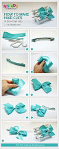 how to make hair clips - a bow hair clip