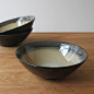 sango外贸原单出口美国外黑内棕窑变螺纹古朴陶瓷碗汤碗菜碗