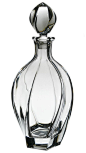 Twisted Flame Molded Glass Art Deco Spirit Decanter: