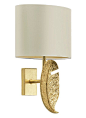 Beautiful Designer Gold Bird of Paradise Leaf Wall Light / Sconce Inspiring Interior Design Fans With Unique Luxury Hollywood Home Decor & Gift Ideas From InStyle-Decor.com Beverly Hills Enjoy & Happy Pinning: 