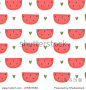 pattern with cute cartoon watermelon slices and hearts on white background. can be used like pattern for wrapping paper, textile, for greeting cards, invitations, notebook covers-背景/素材,食品及饮料-海洛创意（HelloRF） - 站酷旗下品牌 - Shutterstock中国独家合作伙伴