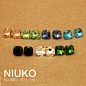 NIUKO服饰辅料 黑白绿蓝橙红色仿水晶玻璃纽扣子针织外套高档钮扣-淘宝网