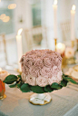 Muted Ombre Wedding Cake | See more on SMP: http://www.StyleMePretty.com/2014/03/06/bridesmaids-tea-at-trump-winery/ Photography: Elisa Bricker