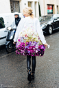 The coat of flowers: in Paris