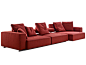 Recliner fabric sofa ANDY '13 | Fabric sofa - B&B Italia