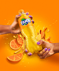 Fanta Re-Brand : Refreshing Fanta's imagery alongside their new logo, bottle design, and fun, energetic visual identity. 