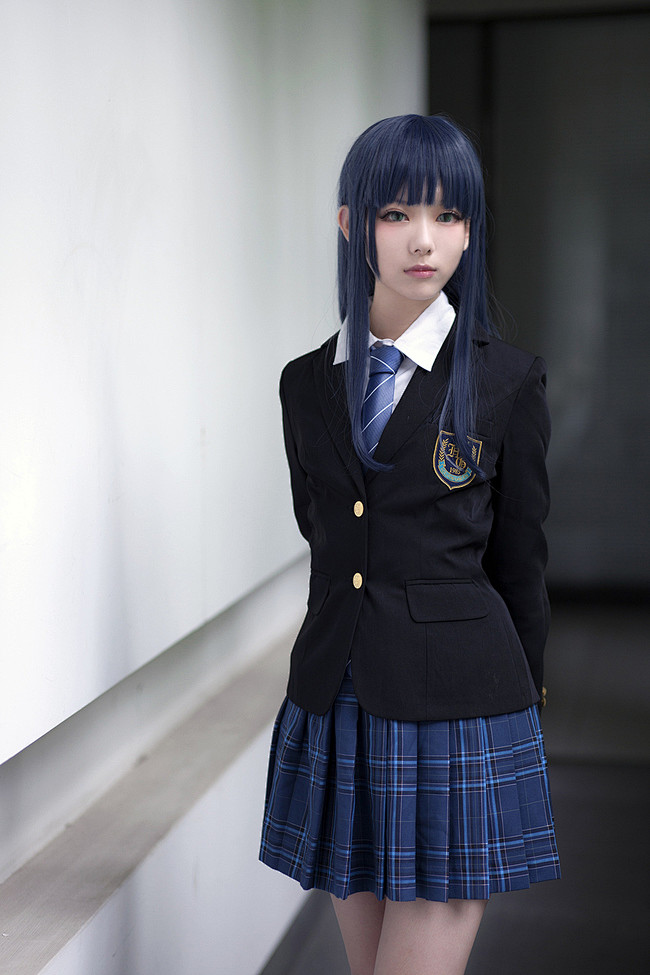 清纯美女学生装天海夜玖Cosplay(9...