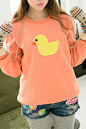 2013学生秋装外套新款韩版女装长袖套头卫衣休闲宽松卡通鸭子可爱-淘宝网